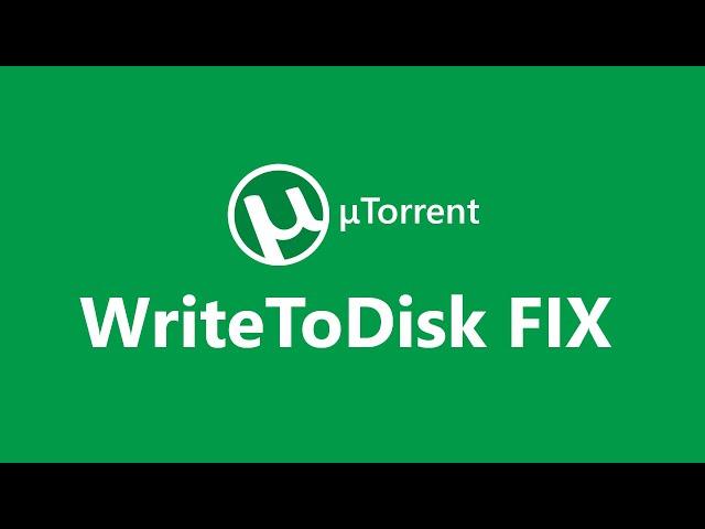 Utorrent Error: The system can not find the path specified (WriteToDisk) - FIX