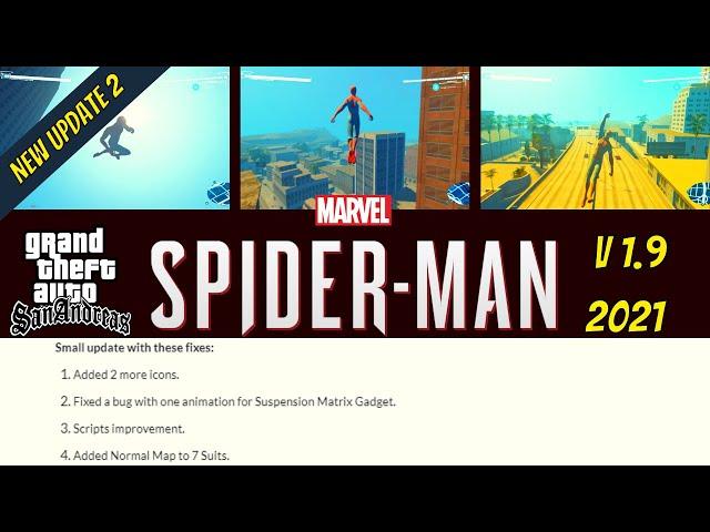 How to install Latest Spiderman mod 2021 v1.9 by j16d Update 2 in Gta Sa | Gta Sa Spiderman Mod