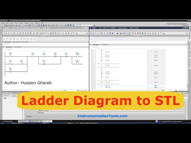 Converting Ladder Diagram to STL in PLC - Siemens Tia Portal