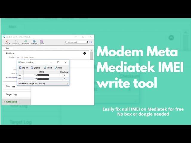 How  to use Modem Meta tool to write IMEI to Mediatek devices