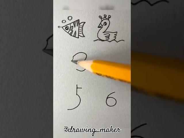 Easy Drawing  Cute Drawing  1,2,3,4,5,6 Drawing #drawingmaker #drawing #viral