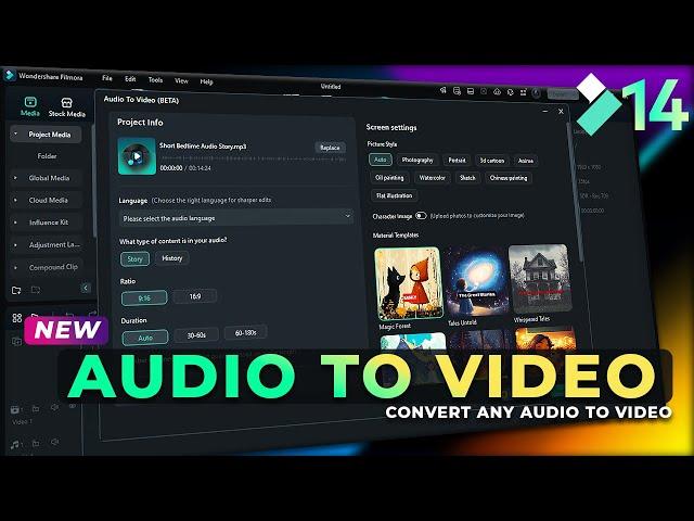 Filmora 14: AI Audio to Video Explained – Turn Audio into Stunning Visuals! #AITools