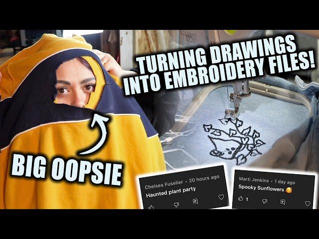 HOW TO TURN YOUR DRAWINGS INTO EMBROIDERY FILES! Using Procreate, InkScape & InkStitch!