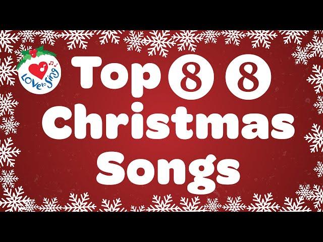 Top 88 Christmas Songs and Carols with Lyrics  Merry Christmas Music Playlist 