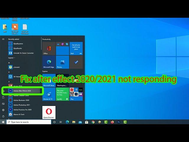 Fix After effects 2020 not opening