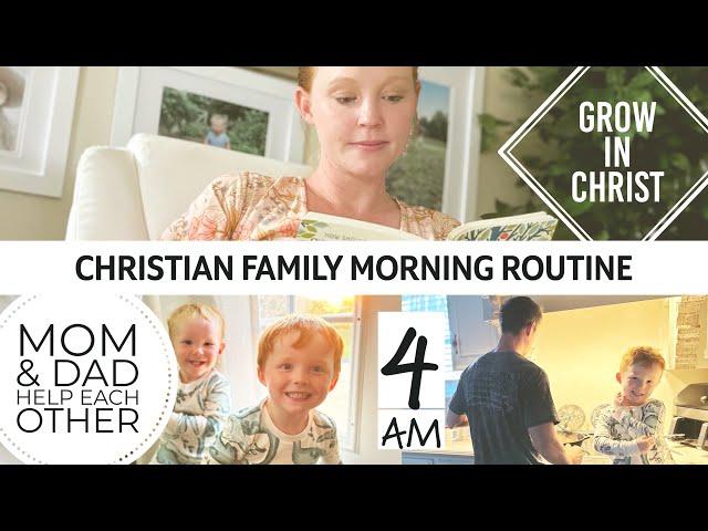 MORNING ROUTINE of Christian Family with Toddlers | Work from HOME Mom & Dad | GODLY Self Discipline