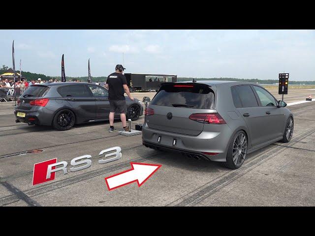 550HP BMW M140i vs VW Golf 7R with RS3 Engine