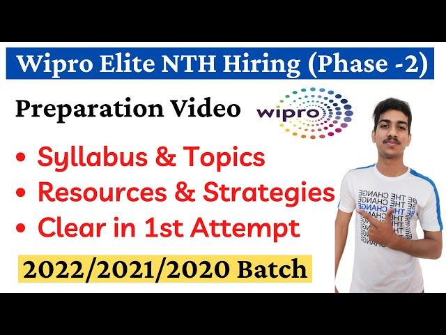 How to Prepare for Wipro ELITE NTH | Syllabus/Exam Preparation/Resources | Wipro NTH Preparation