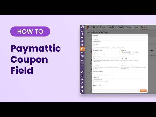 How To Use The Coupon Field in Your Payment Form With Paymattic | WordPress 2024