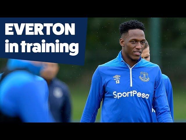 YERRY MINA TRAINS WITH THE BLUES | EVERTON IN TRAINING