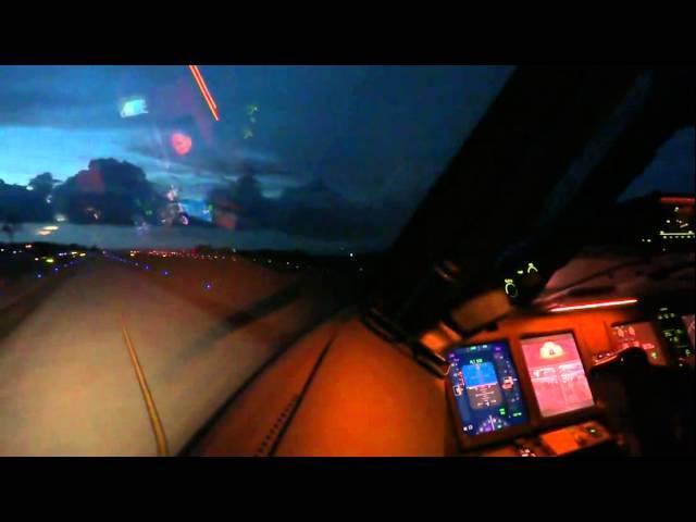 www.AviationInspector.com - Cockpit view of a Boeing777 landing in Phuket (VOR09)