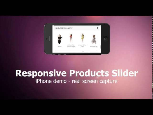 PrestaShop Responsive products slider - mobile device demo (iPhone)