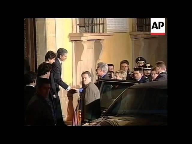 ITALY: FLORENCE: ARRIVAL OF US PRESIDENT CLINTON