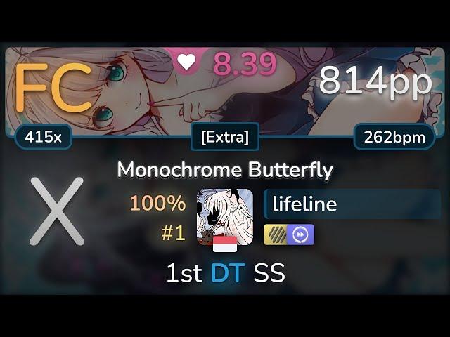 lifeline | Aitsuki Nakuru - Monochrome Butterfly [Extra] +HDDT SS (#1 814pp FC) - osu!