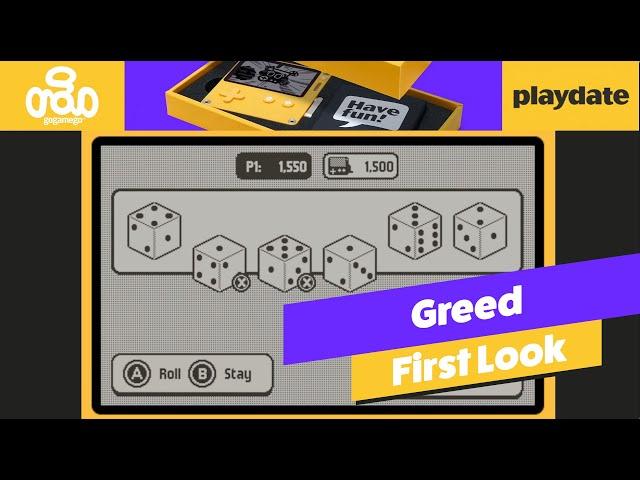 Do you like Dice Games? Do you like being Greedy? | Greed for Playdate | First Look | gogamego