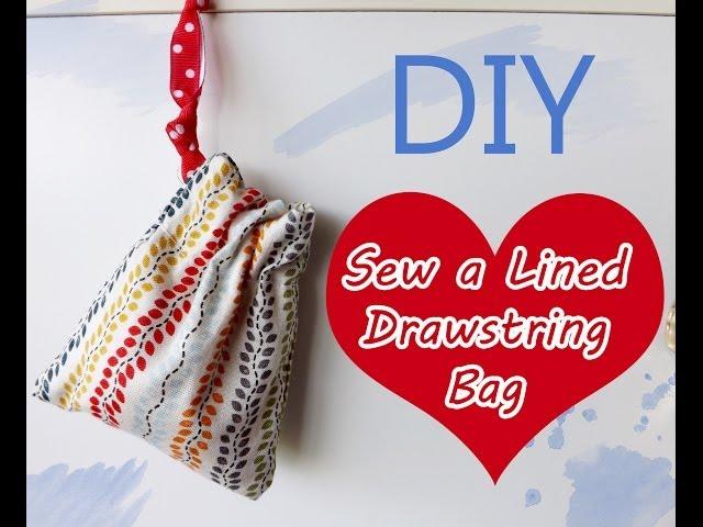 DIY: How to Sew a Lined Drawstring Bag Tutorial {Sew Easy Please}