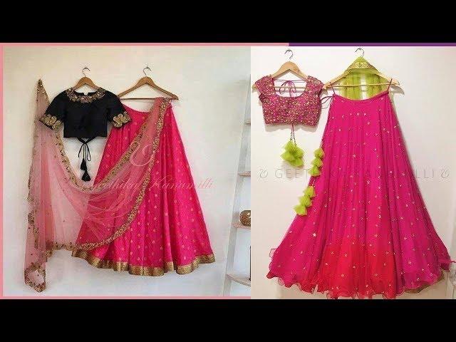 Pink Crop Top Lehenga Designs 2019 | Indian Fashion 2019