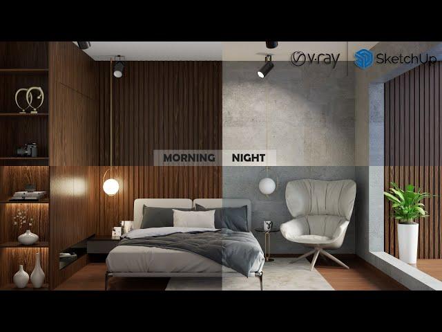 Vray for Sketchup | Day️/Night | Realistic Render Settings in 1 minutes