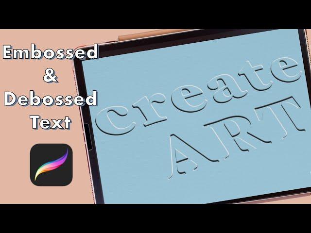 How to Create Embossed and Debossed Text in Procreate Tutorial