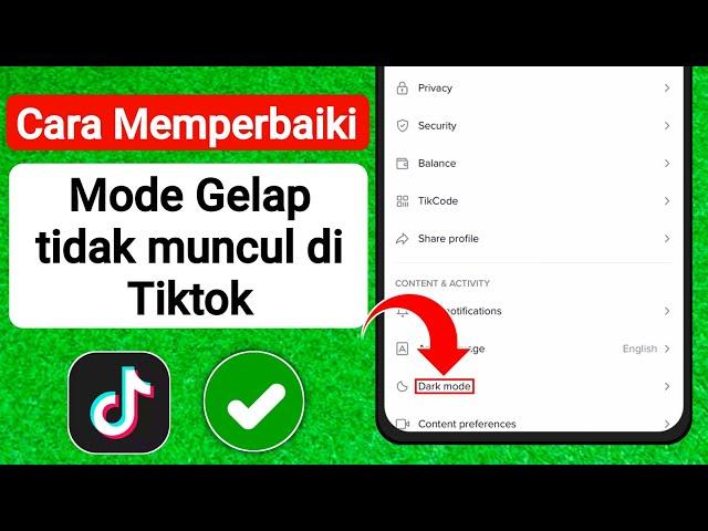 Cara Memperbaiki Opsi Mode Gelap TikTok Tidak Menampilkan (Fitur Baru 2023)