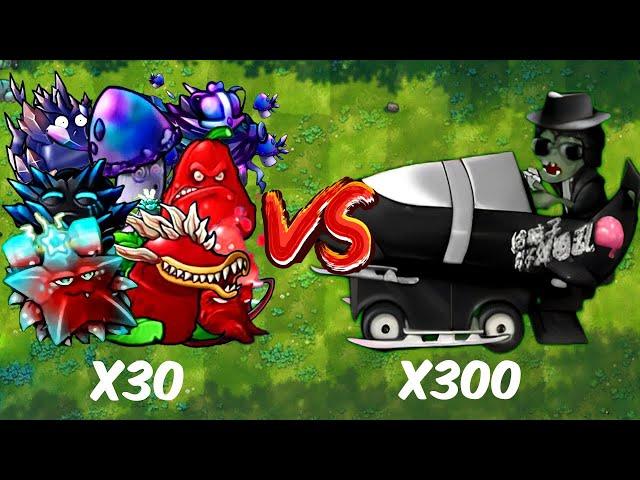 PVZ 1 Fusion Challenge! 300 Plants Fusion VS 300 Disco Zomboni Zombie - Who Will Win?