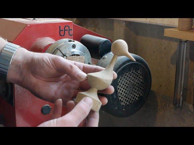 Multi axis woodturning an oak bird