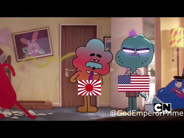 America vs Japan | Gumball WW2 Meme