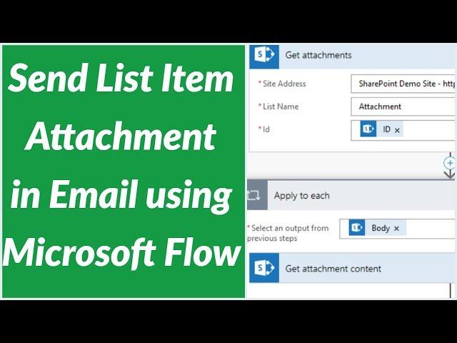 How to send SharePoint List Item Attachment in Email Notification using Microsoft Flow