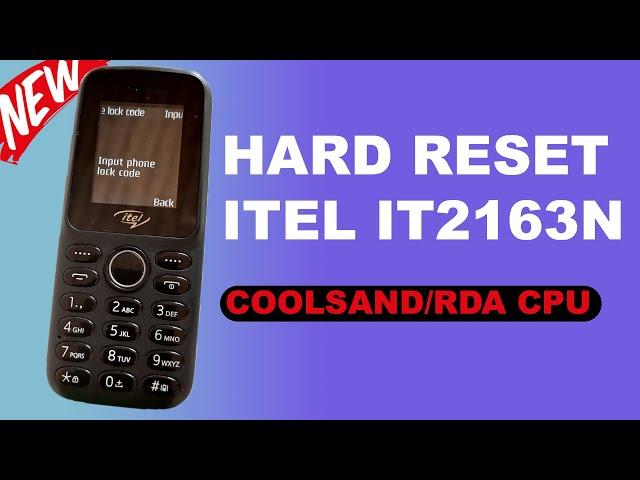 ITEL IT2163N PASSWORD RESET / ITEL IT2163N HARD RESET PIN  (COOLSAND/RDA CPU) MIRACLE THUNDER FREE