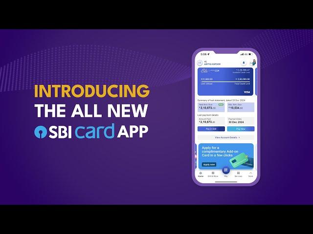 Introducing the all-new SBI Card Mobile App