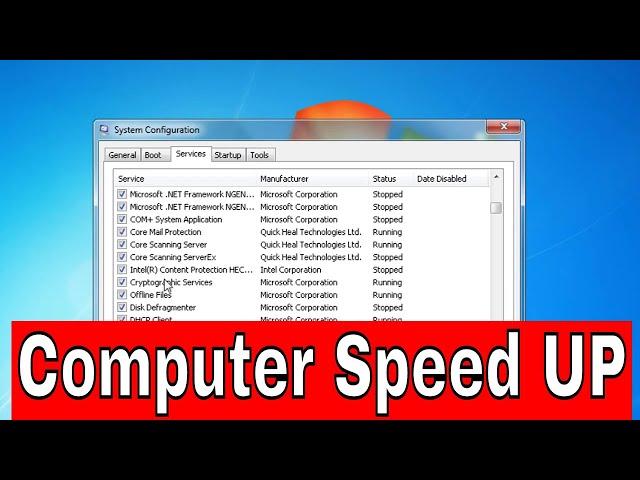 Windows 7 Slow Performance Fix Hindi | Improve Your Pc Performance | Slow pc ko Fast Kaise Kare