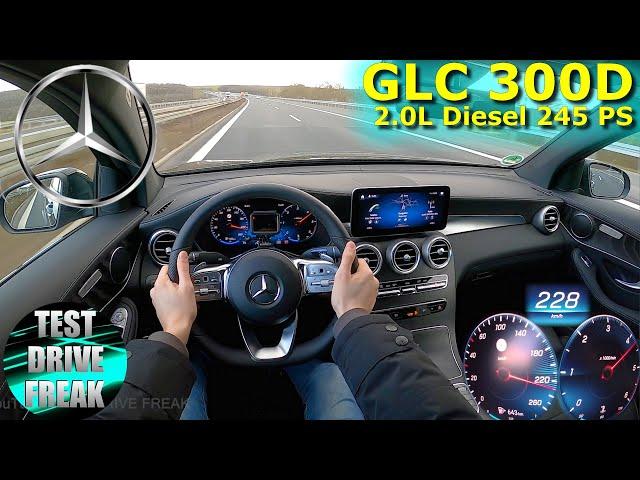 2022 Mercedes GLC 300d Coupe 4MATIC 245 PS TOP SPEED AUTOBAHN DRIVE POV