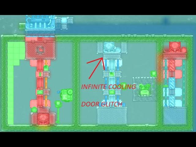 Oxygen Not Included Door Cooling Glitch// Infinite cooling Glitch Tutorial Of workings  and settings