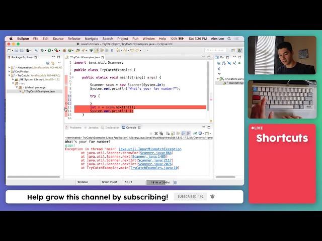 Try Catch Java Tutorial #46