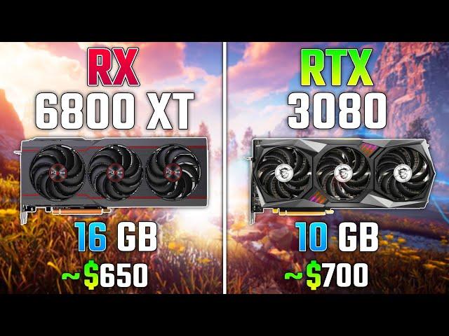 RX 6800 XT vs RTX 3080 + R7 7800X3D | Test in 7 Games