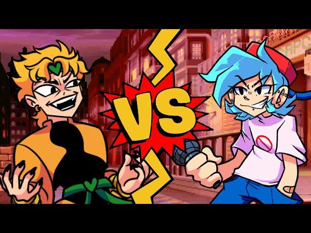 M.U.G.E.N Battles | Dio Brando vs Boyfriend | JoJo's Bizarre Adventure vs Friday Night Funkin'