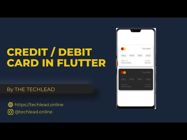 How to Build a Credit/Debit Cards! UI with Flutter - (Beginner) #flutter