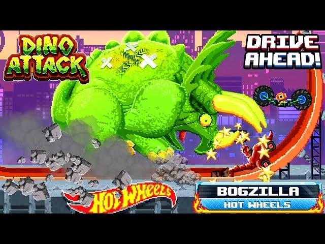 My arena attack of the DINOSAUR and BOGZILLA cars Hot Wheels. Game Drive Ahead battle wheelbarrows