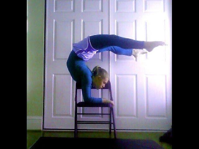 Chair acro contortion trick compilation