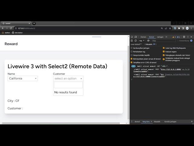 Livewire 3 with Select2 (Remote Data) and AlpineJs