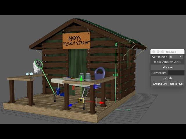 Measure distance and scale models in Maya to real-world size