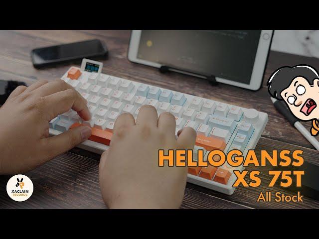 HELLOGANSS XS 75T Typing Test - GANSS Silver Yuepo