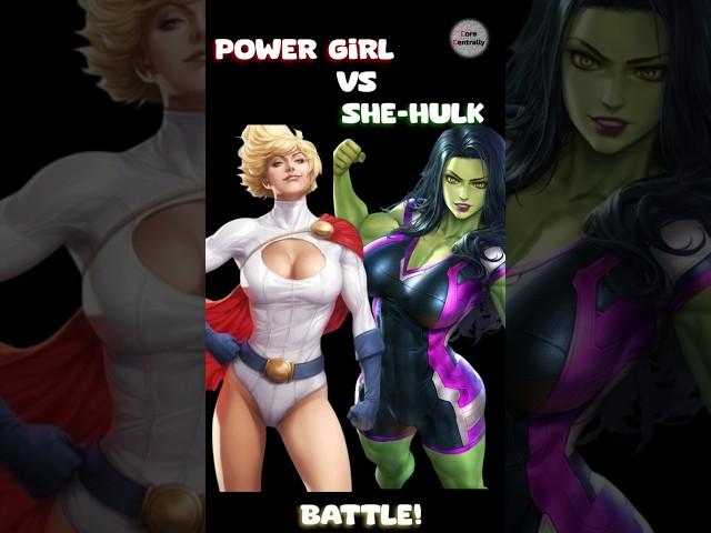 Power Girl Vs She-Hulk #marvel #dcu #dc