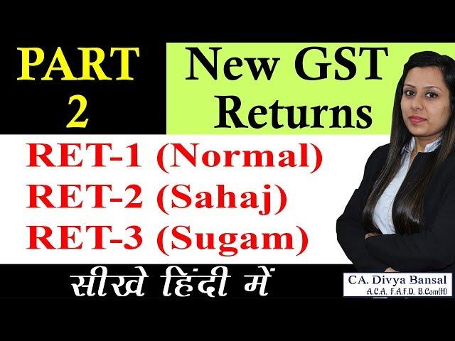 Complete knowledge of GST New Returns with LIVE DEMO| Easy Guide to Sahaj Sugam RET-1 ANX-1 ANX-2