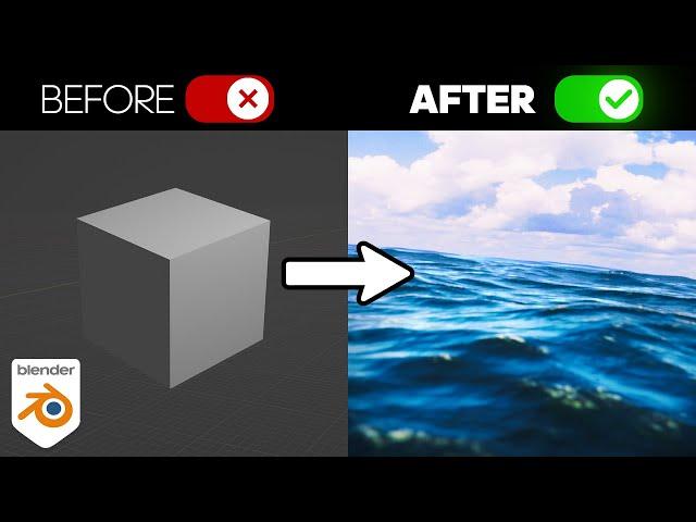 Create Realistic Ocean In 30 Seconds | Blender Tutorial