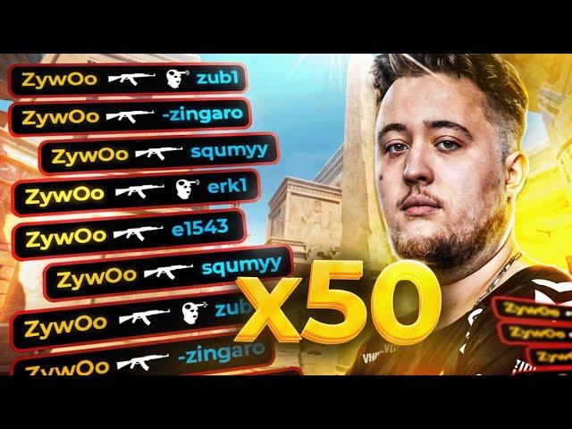 MAKING MY ALL-TIME CS2 KILLS RECORD (50) | ZYWOO POV