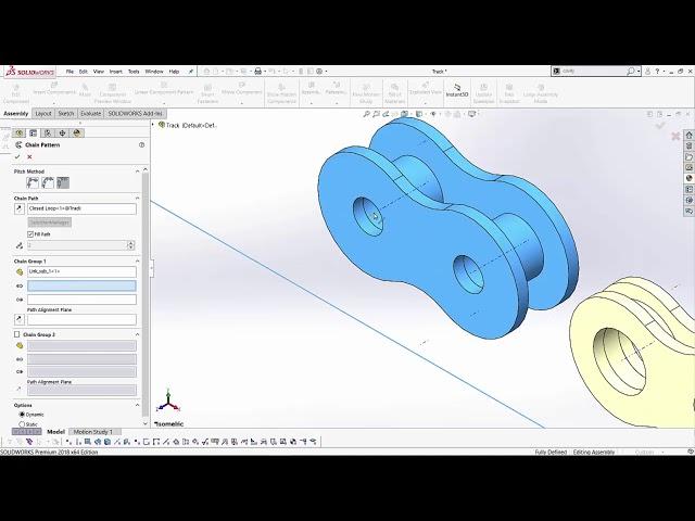 SOLIDWORKS - Chain Component Pattern