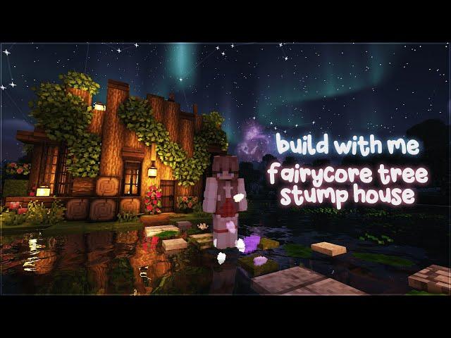 Minecraft Aesthetic Fairycore Stump House |  Minecraft Java 1.17.1 