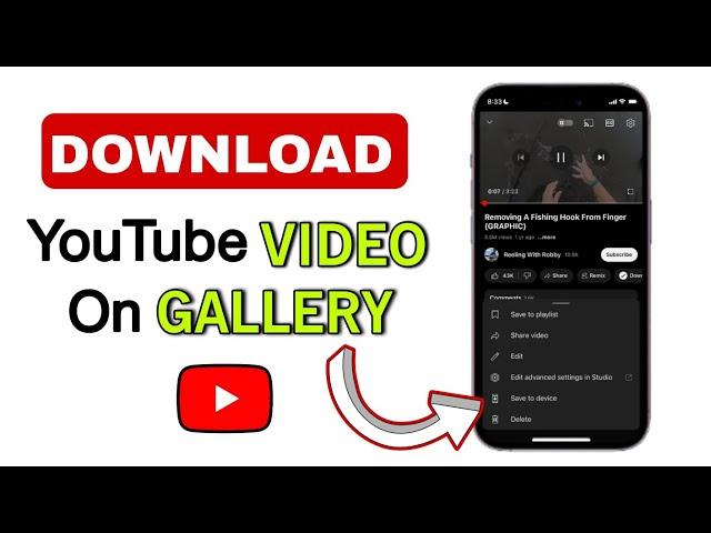 How to Download YouTube Video to Phone Gallery 2024 (QUICK AND EASY) | Download Video From YouTube