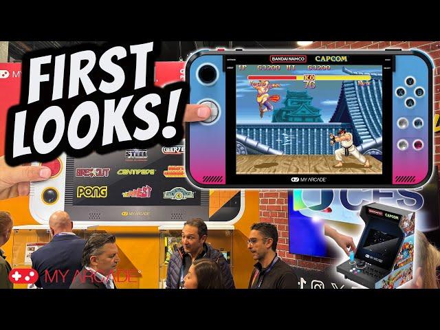 MY ARCADE GAMESTATION Retro GO, PRO, & MEGA!  First Look at CES Booth Tour!